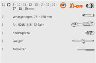 PROJAHN Xi-on Steckschlüssel-Koffer 3/8" 17-tlg.
