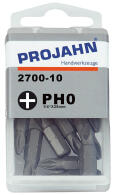 PROJAHN Plus 1/4&quot; Bit PH0 L25 mm Phillips Nr. 0 10er-Pack