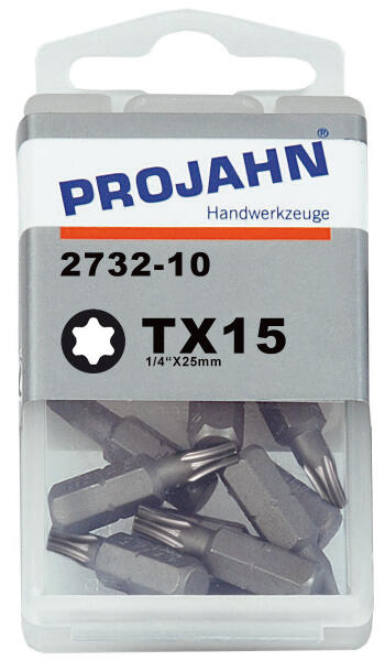PROJAHN Plus 1/4&quot; Bit TORX&reg; TX15 L25 mm 10er-Pack