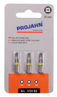PROJAHN Color-Ring 1/4" markierter Bit TORX® TX10 L25 mm 3er-Pack