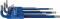PROJAHN Blue Edition Winkelstiftschlüssel-Satz extra lang & magnetisch 9-tlg. Sechskant mit Kugelkopf 1,5-10 mm