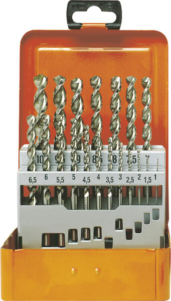 PROJAHN Spiralbohrer Set 19-tlg. HSS-Co 5% DIN 338 Typ UF-L &Oslash; 1 - 10 mm Zylinderschaft
